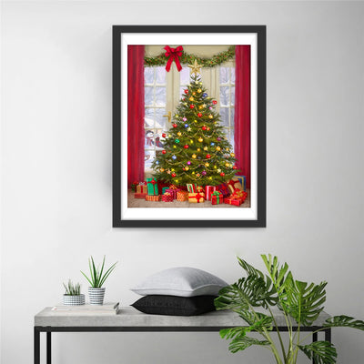 Christmas Pine by the Window 5D DIY Diamond Painting Kits
