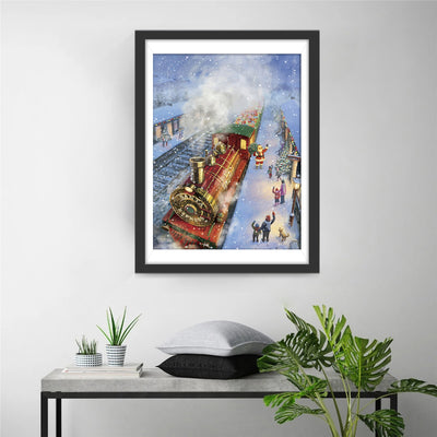 Christmas steam locomotive 5D DIY Diamond Painting Kits