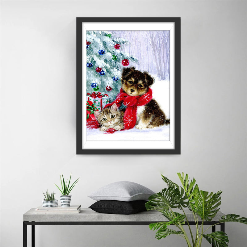 Christmas Pets Diamond Painting