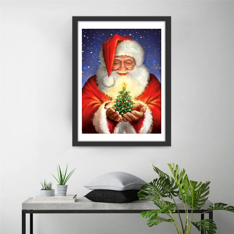 Cute Cartoon Santa Claus Portrait Diamond Painting