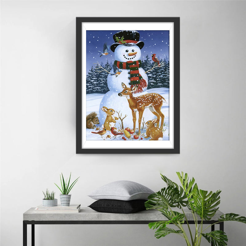 Snowman and Deers 5D DIY Diamond Painting Kits