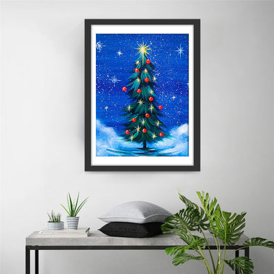 Painted Christmas Tree Diamond Painting