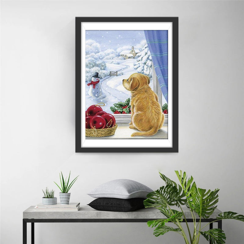 Cute little Golden Retriever Diamond Painting