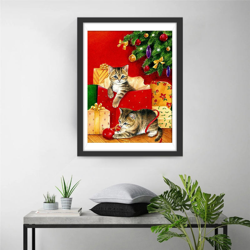 Christmas Kittens Diamond Painting