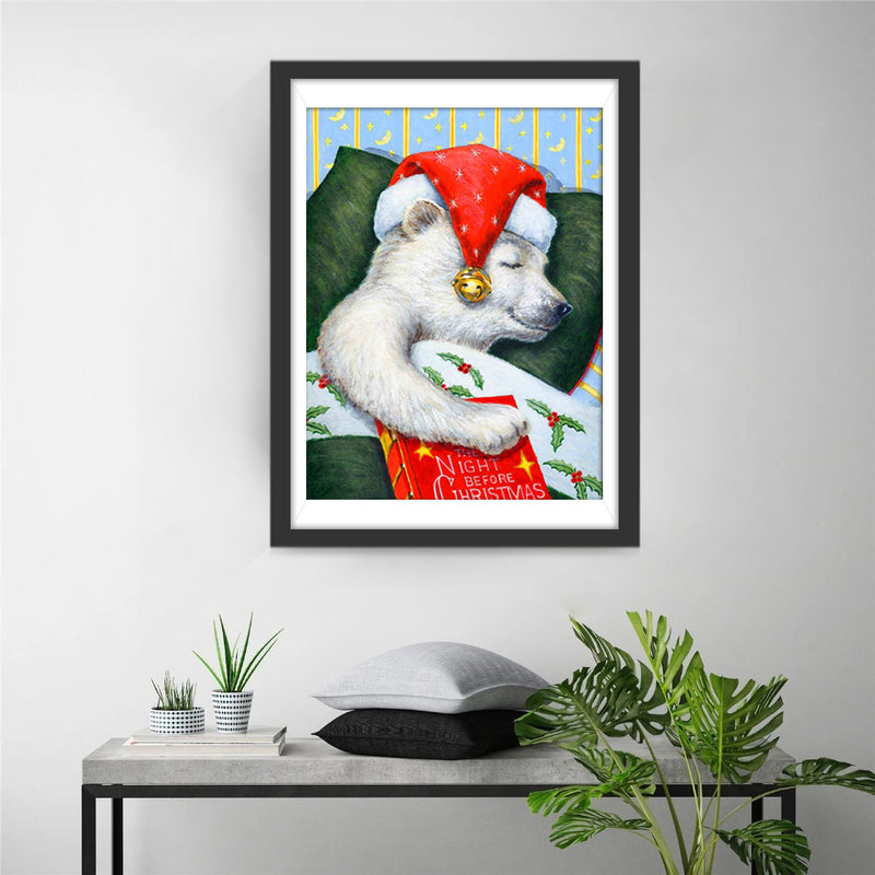 Sleeping baby polar bear Diamond Painting