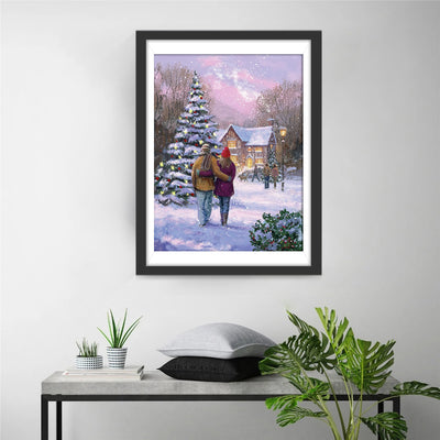 Christmas Tree and Lovers Diamond Painting