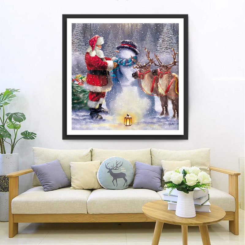 Santa Claus Snowman Elk Diamond Painting