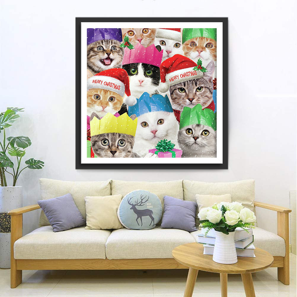 Christmas Cats Diamond Painting