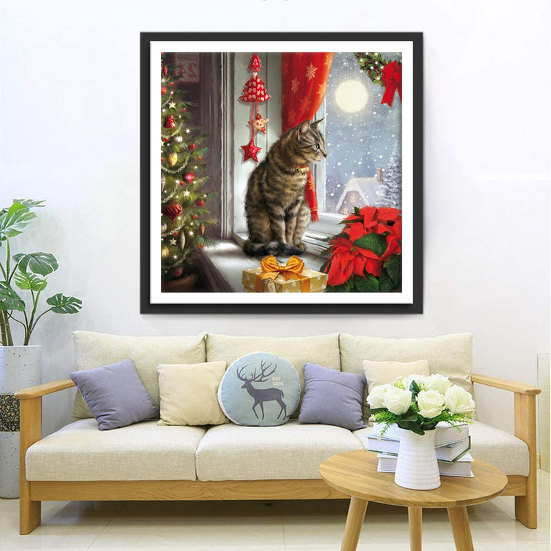 Cat and Christmas 5D DIY Diamond Painting Kits