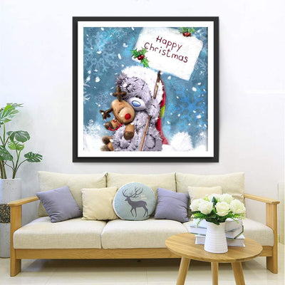 Christmas Bear and Reindeer Dolls Party 5D DIY Diamond Painting Kits