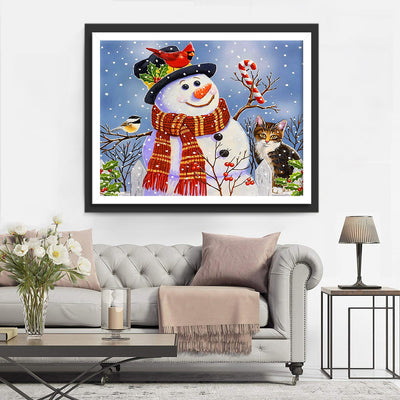 Snowman Diamond Painting