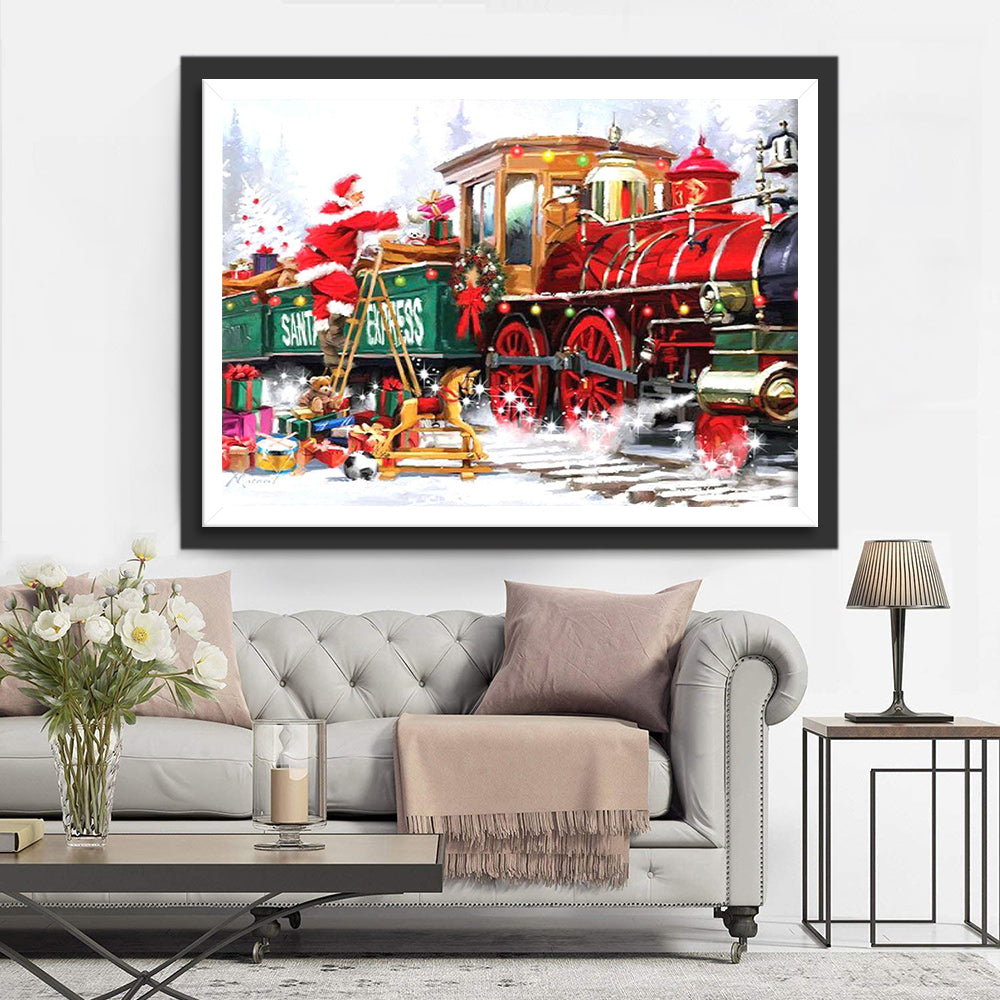 Christmas Train Diamond Painting