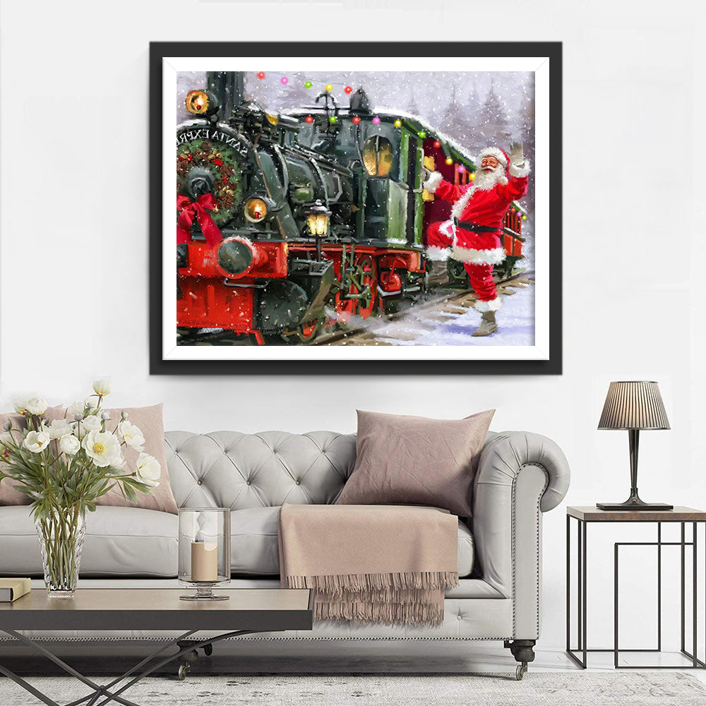 Christmas North Pole Express Train Diamond Painting
