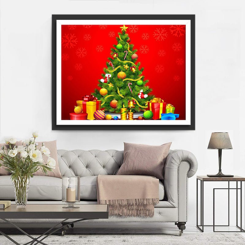 Christmas Tree and Gifts Diamond Painting