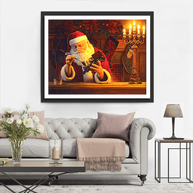 Santa and Toy Train Diamond Painting