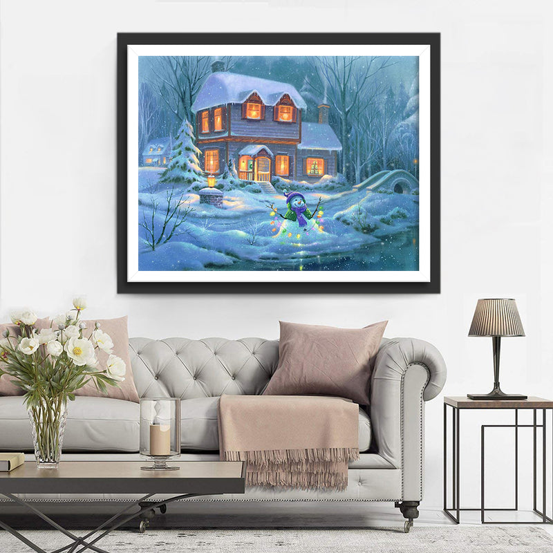 Winter bright night Christmas Diamond Painting