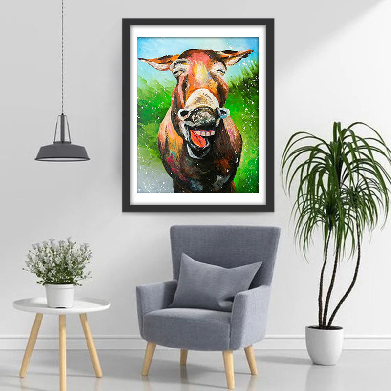 Laughing Domestic Ox Diamond Painting