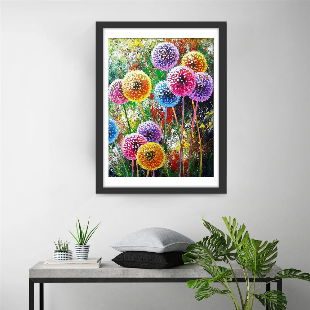 Colorful Dandelions Diamond Painting