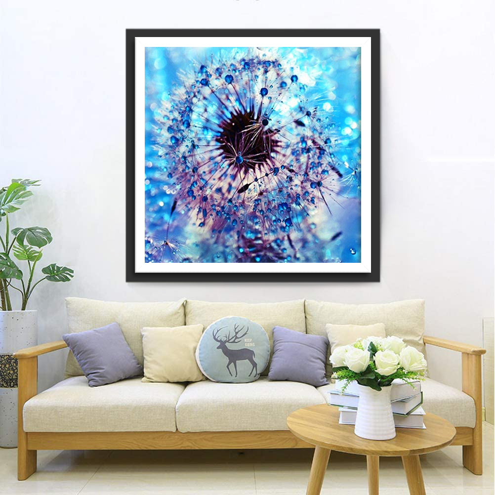 Dandelion Blue Diamond Painting