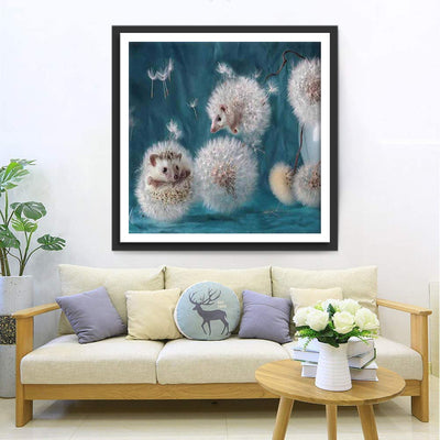 Dandelions and Hedgehogs Plant Diamond Painting