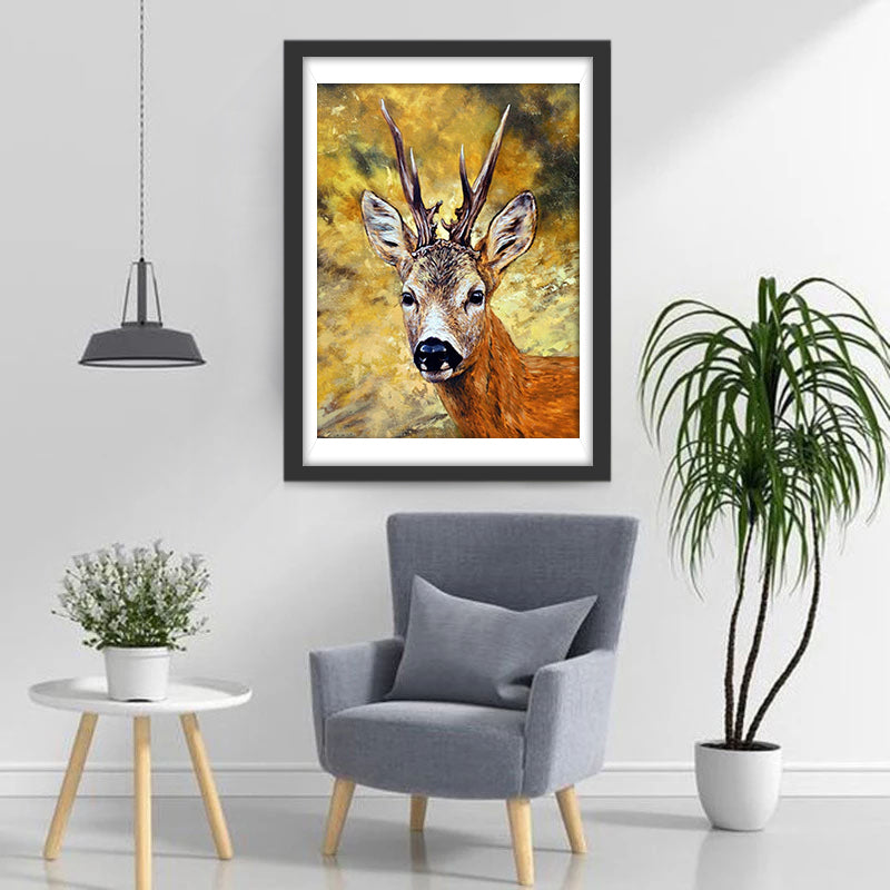Red Deer Diamond Painting
