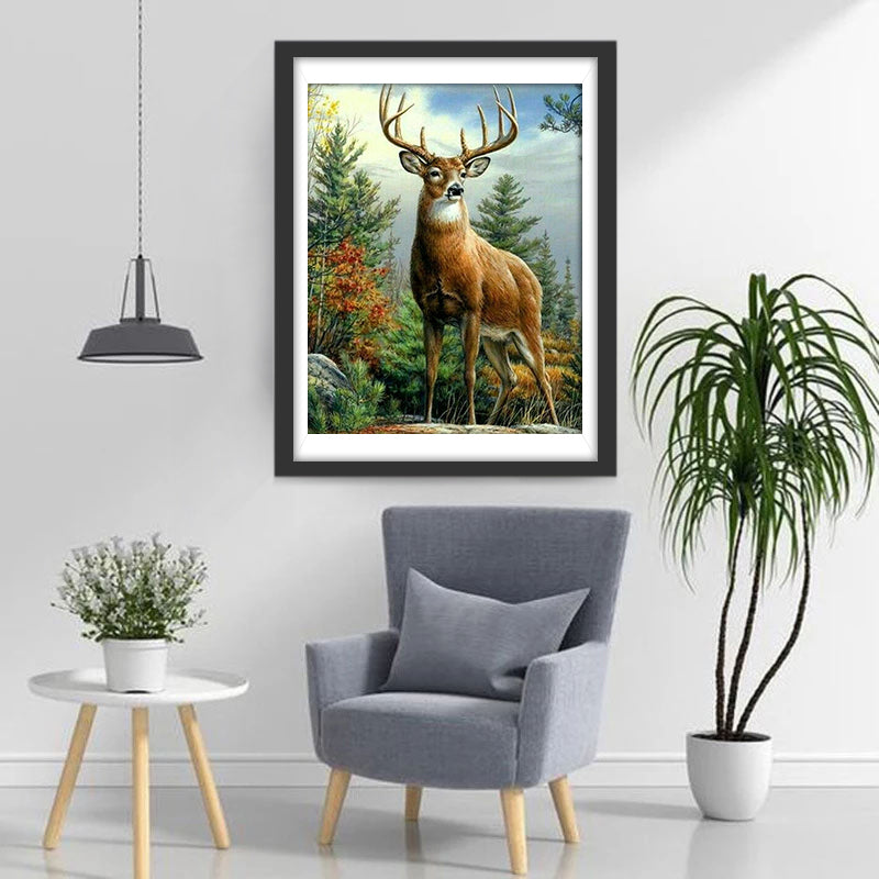 Deer in the Woods Diamond Painting