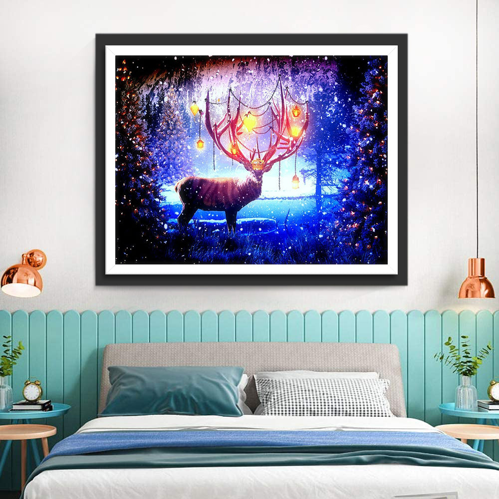 Deer and Lanterns Diamond Painting