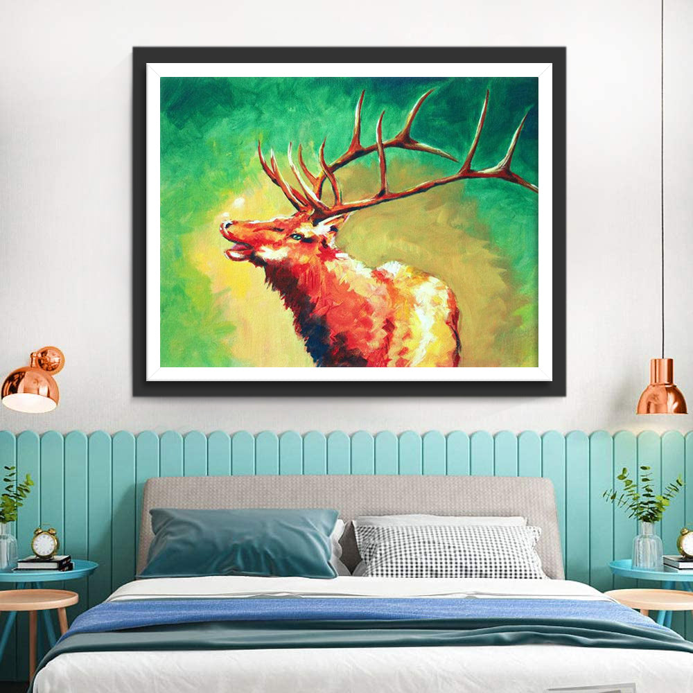 Red Deer Diamond Painting