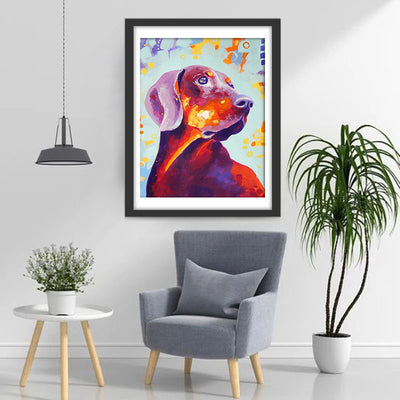 Red Dachshund Dog Diamond Painting