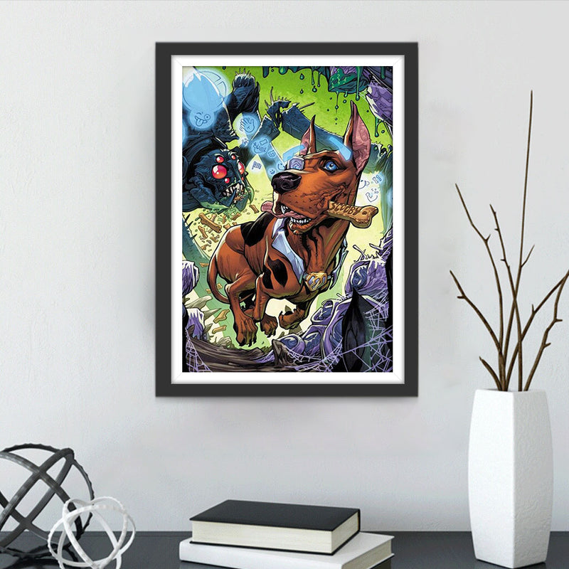 Common Brown-Red Dobermann Dog Diamond Painting