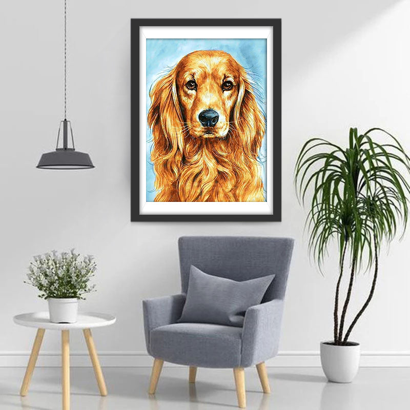 Pretty Golden Retriever  Dog Diamond Painting