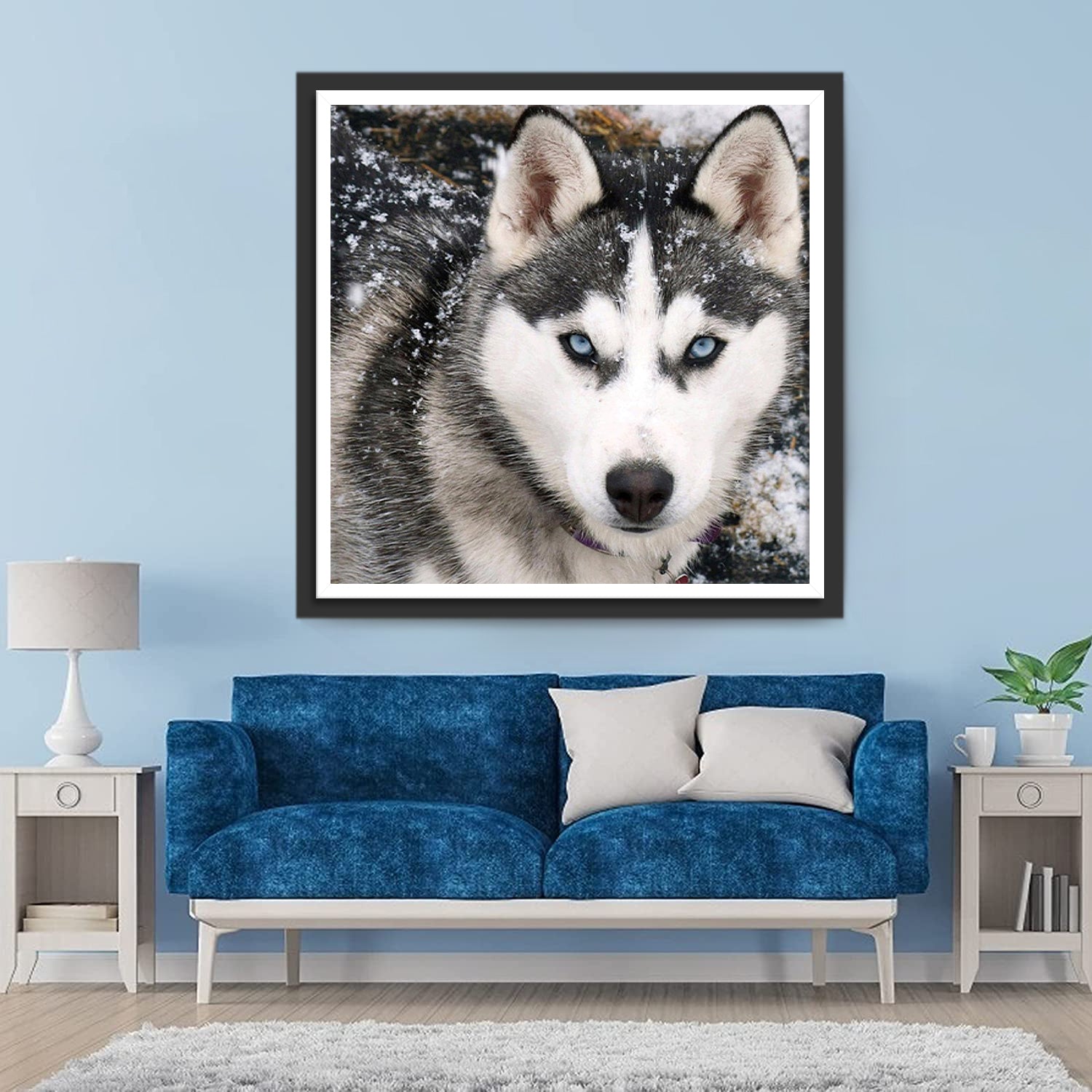 Husky Dog in the Snow Diamond Painting