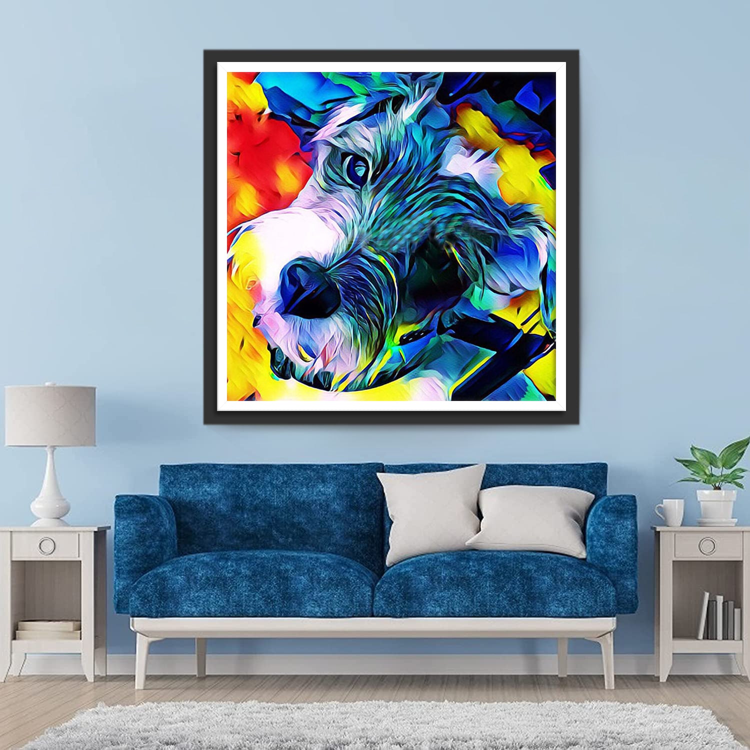 Yorkshire Terrier Dog with Vibrant Colors Diamond Painting