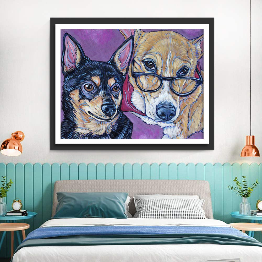 Two Cute Dogs Diamond Painting