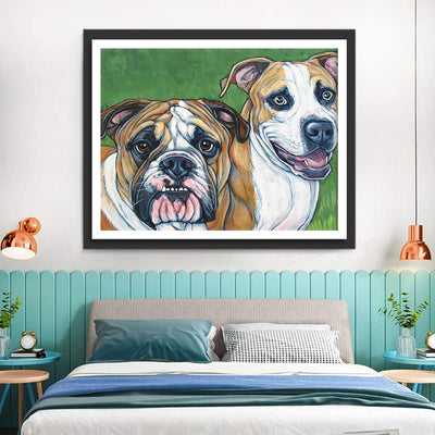 Two Brown Colored Dogs Diamond Painting