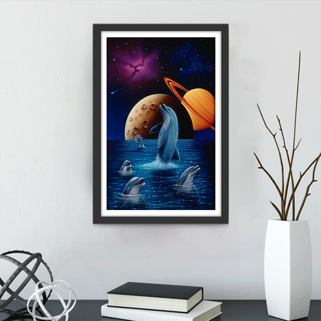 Dolphins and Jupiter Diamond Painting