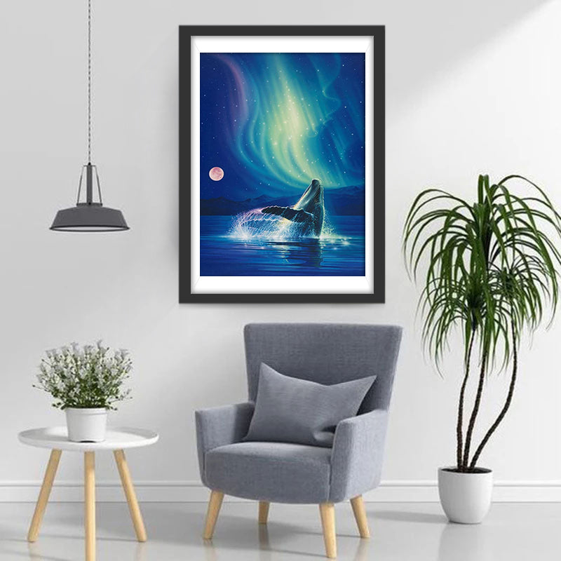 Dolphin and Aurora Polar Diamond Painting