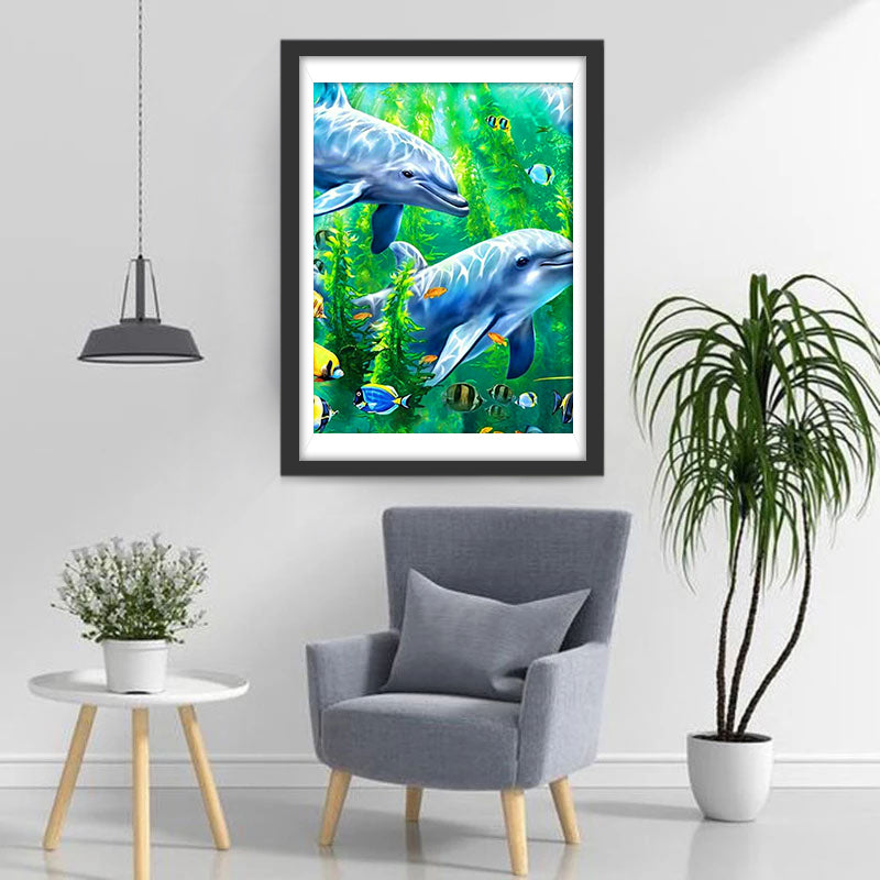 Dolphins and Seagrass Diamond Painting
