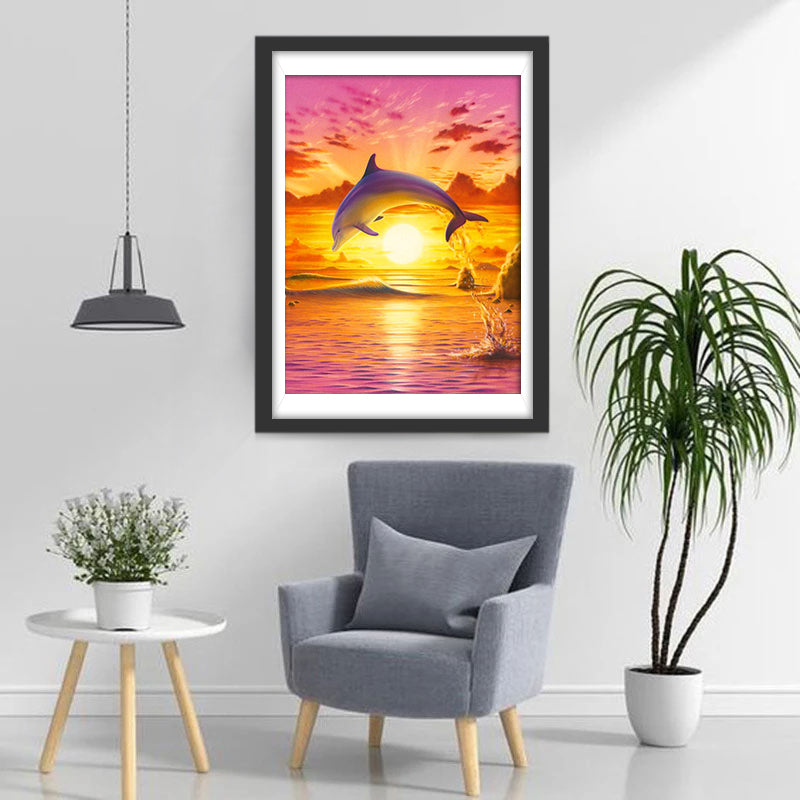 Beautiful Jumping Dolphin Diamond Painting