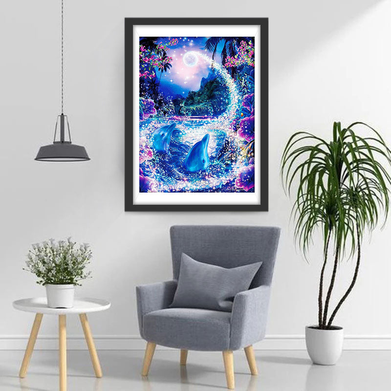 Dolphins and Magnificent Landscapes Diamond Painting