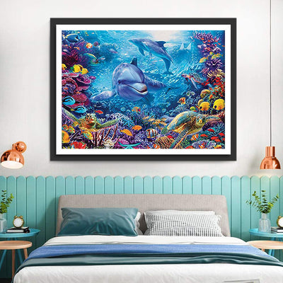 Dolphins at the Bottom of the Sea 5D DIY Diamond Painting Kits