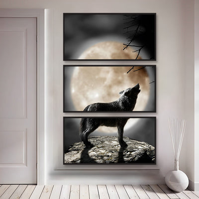 Howling Wolf and Moon 3 Pack Diamond Painting Kits