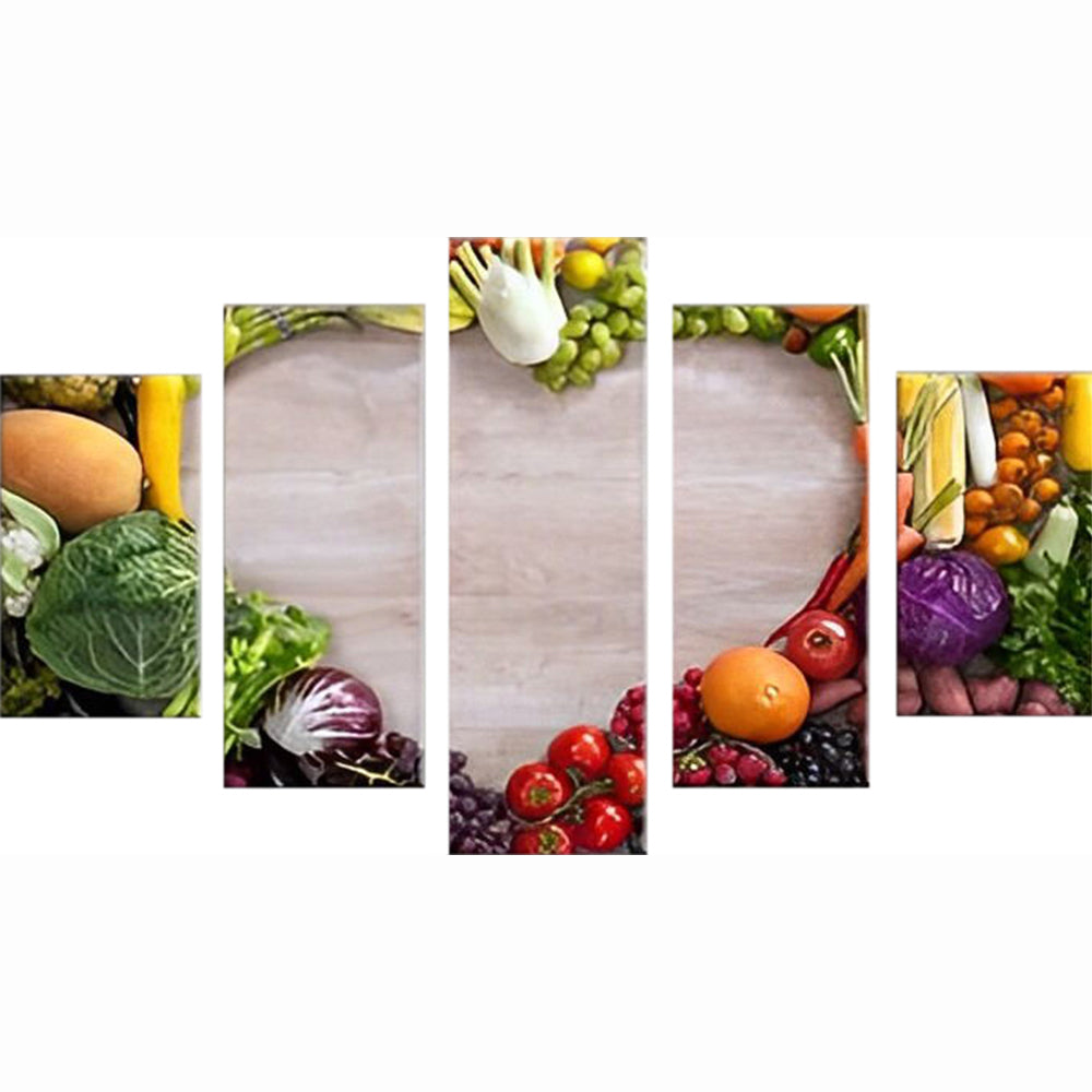 Heart Shaped Vegetables and Fruits 5 Pack Diamond Painting