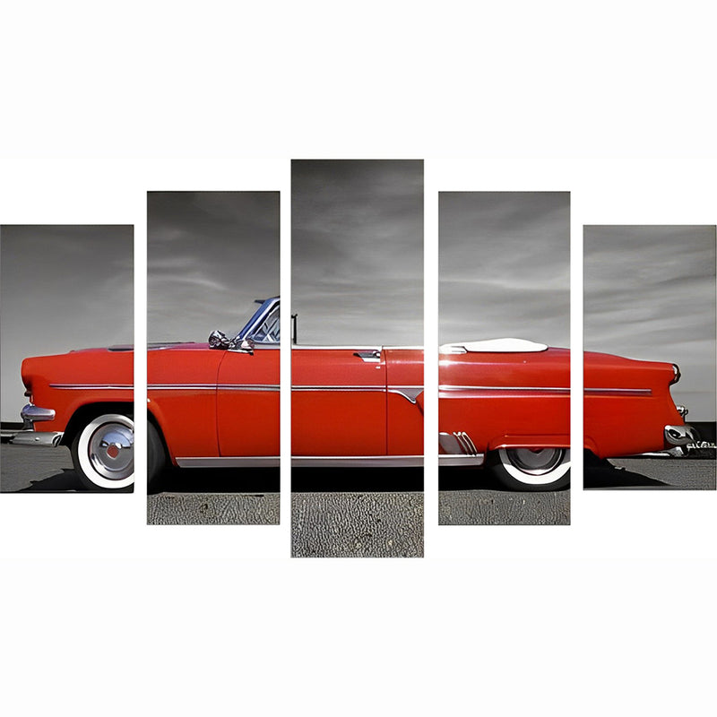 Red Convertible Car  5 Pack 5D DIY Diamond Painting Kits