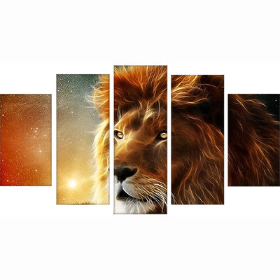 The dominant lion 5 Pack 5D DIY Diamond Painting Kits