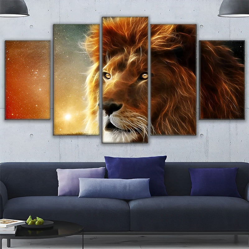 The dominant lion 5 Pack 5D DIY Diamond Painting Kits