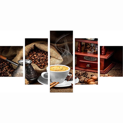 A Cup of Coffee and Spices  5 Pack 5D DIY Diamond Painting Kits