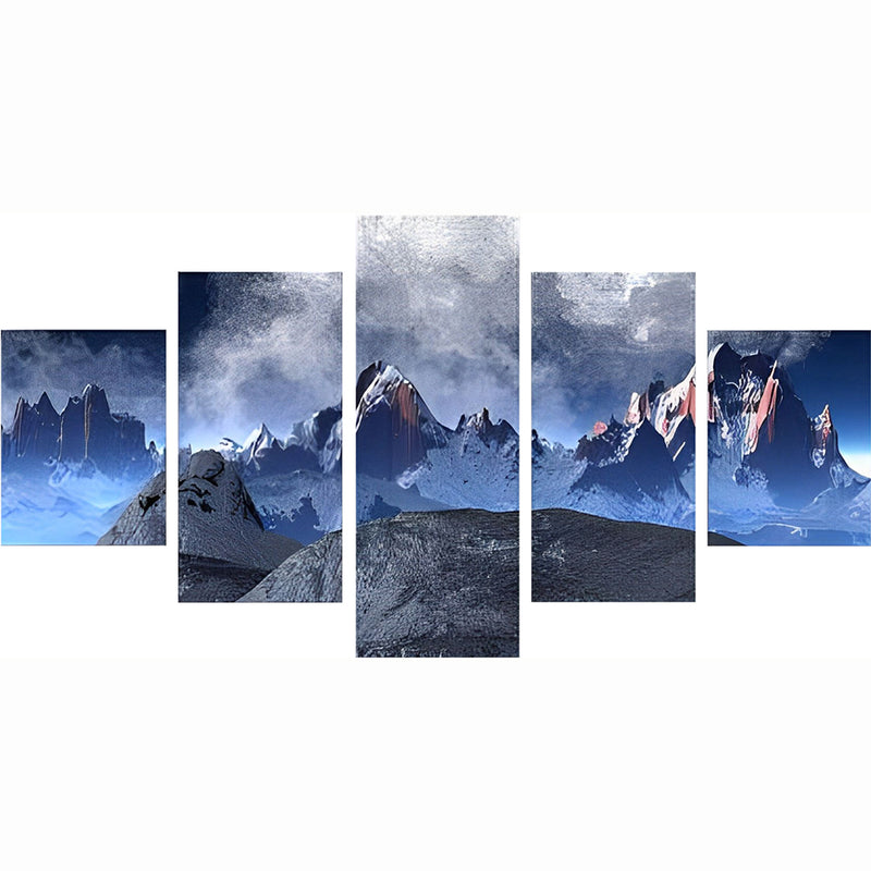 Mountains in Winter 5 Pack 5D DIY Diamond Painting Kits