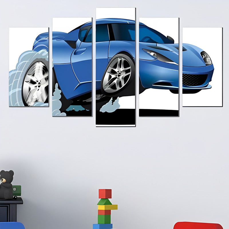 Blue Car 5 Pack 5D DIY Diamond Painting Kits