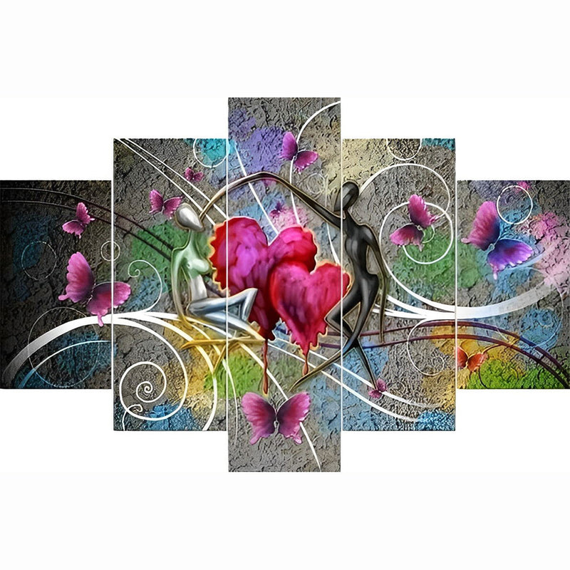 Abstract Love Couple 5 Pack 5D DIY Diamond Painting Kits